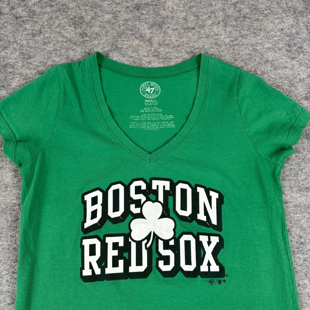 '47 Brand Boston Red Sox T-Shirt Green Womens Small S - Picture 3 of 8
